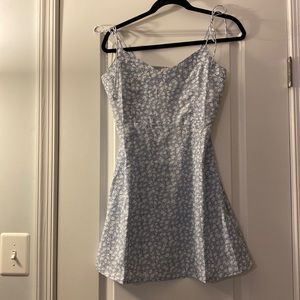 Blue Rain blue/white flowered skater sundress